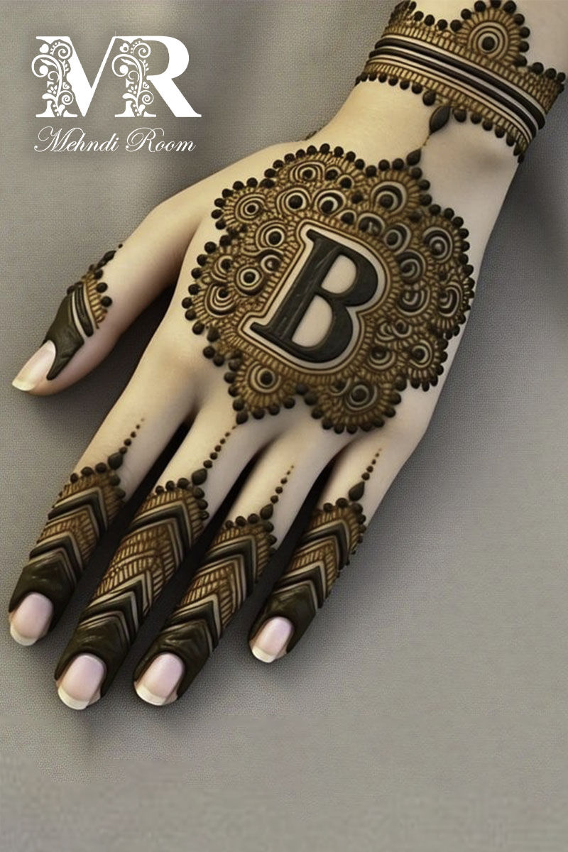 b-name-mehndi-design